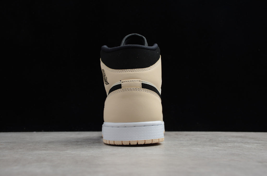 Air Jordan 1 Mid Black Grey Milk Tea