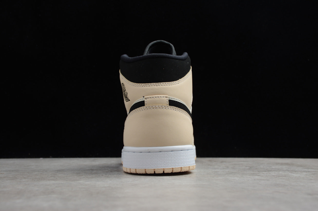 Air Jordan 1 Mid Black Grey Milk Tea