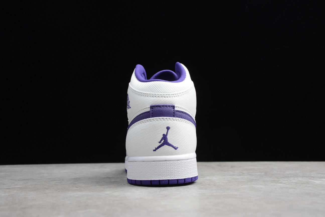 Air Jordan 1 Mid 'White Court Purple'