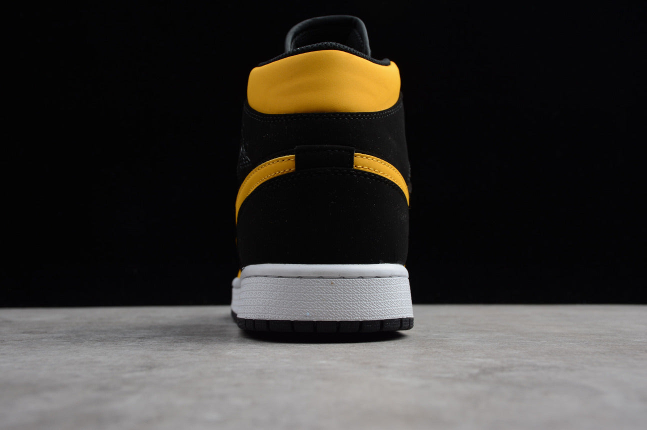 Air Jordan 1 Mid Black University Gold