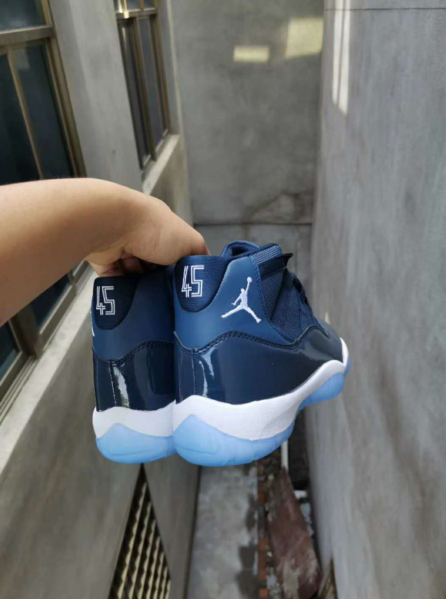 Air Jordan 11 Navy Blue And White