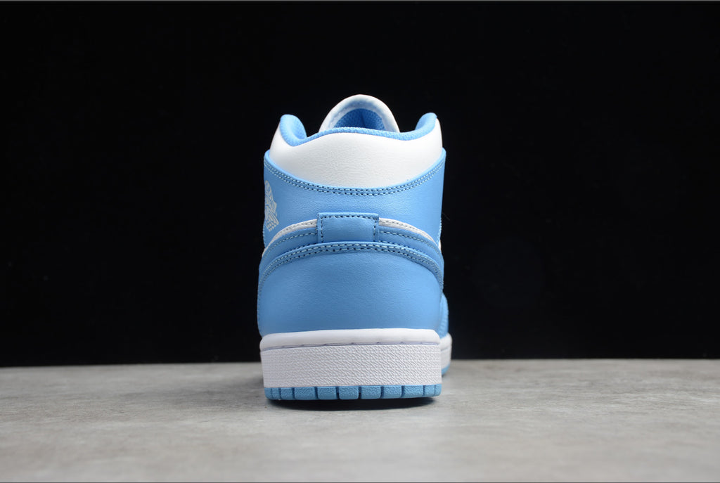 Air Jordan 1 Mid UNC University White Blue