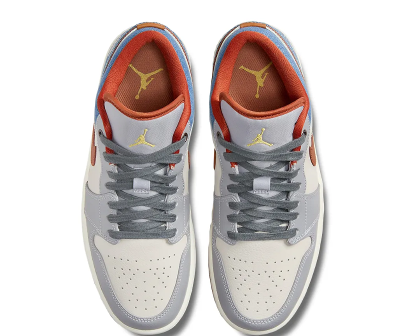 AJ 1 Low Phantom Denim Shoes Sneakers
