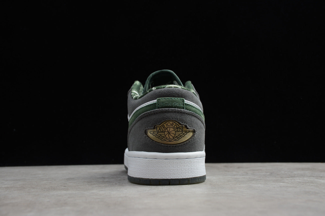 Air Jordan 1 Low Suede Grey Green