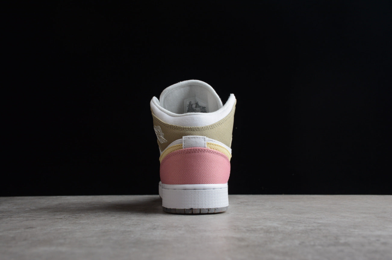 Air Jordan 1 Mid GS Pastel Grind Vivid Green