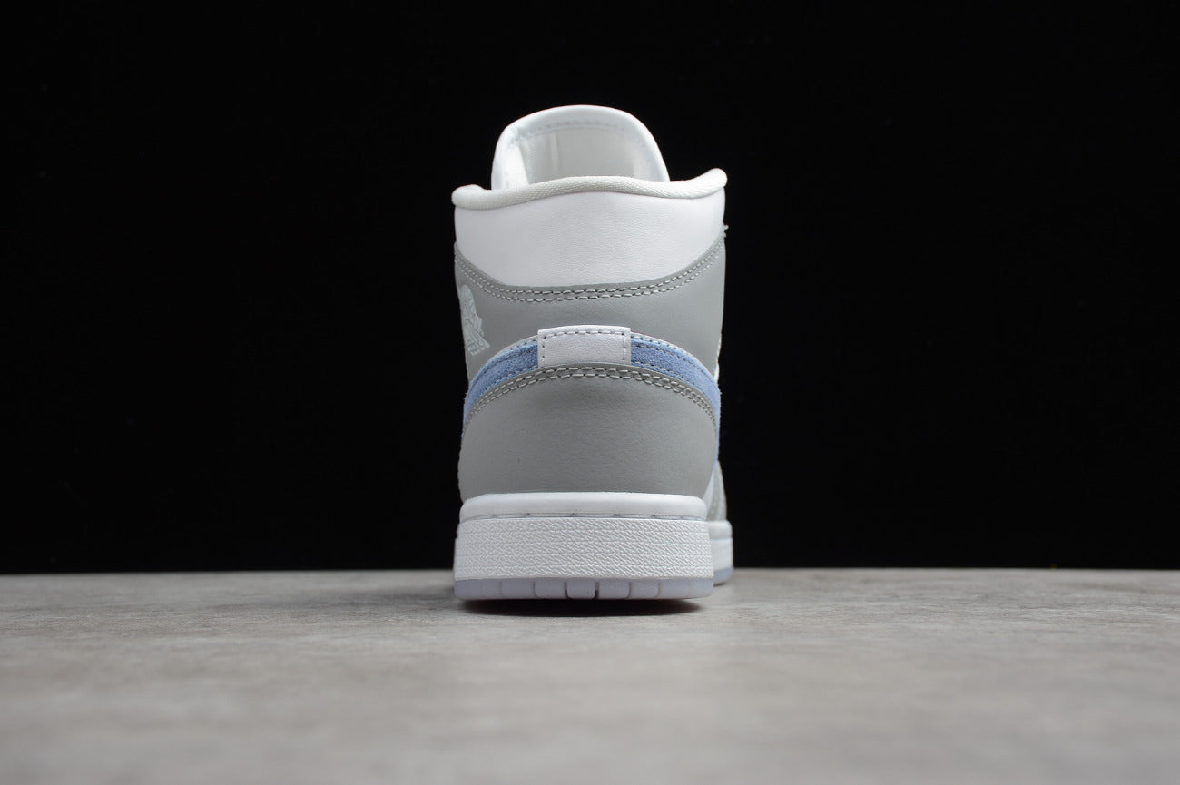 Air Jordan 1 Mid White Gray Blue