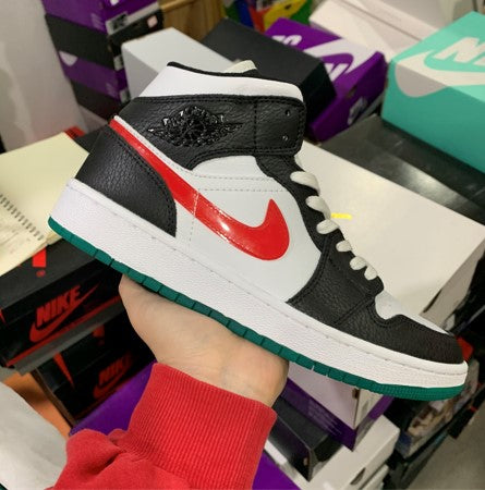 Air Jordan 1 Mid Red And Yellow Color Hook
