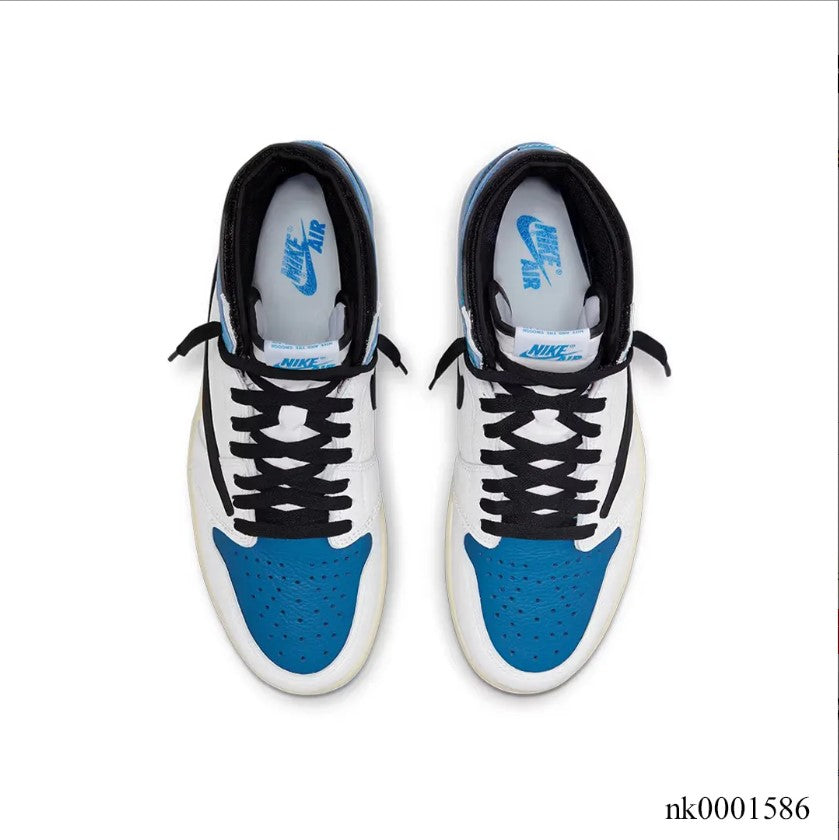 Travis Scott x Fragment xAir Jordan 1 High “Military Blue” Shoes Sneakers
