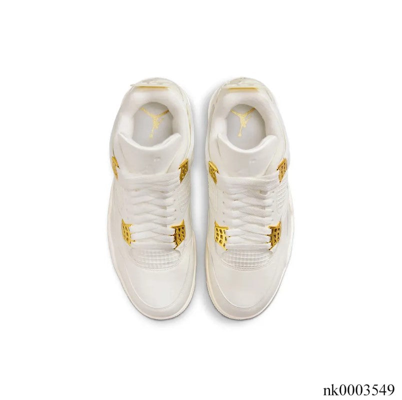 Air Jordan 4 Sail Metallic Gold Shoes Sneakers