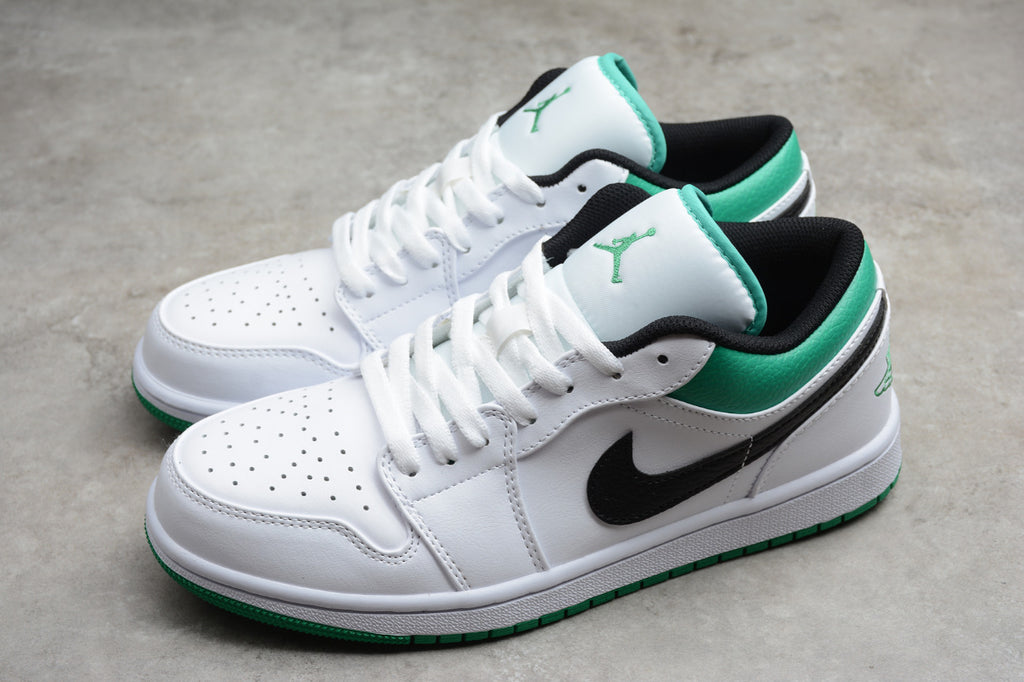 Air Jordan 1 Low White Lucky Green Black