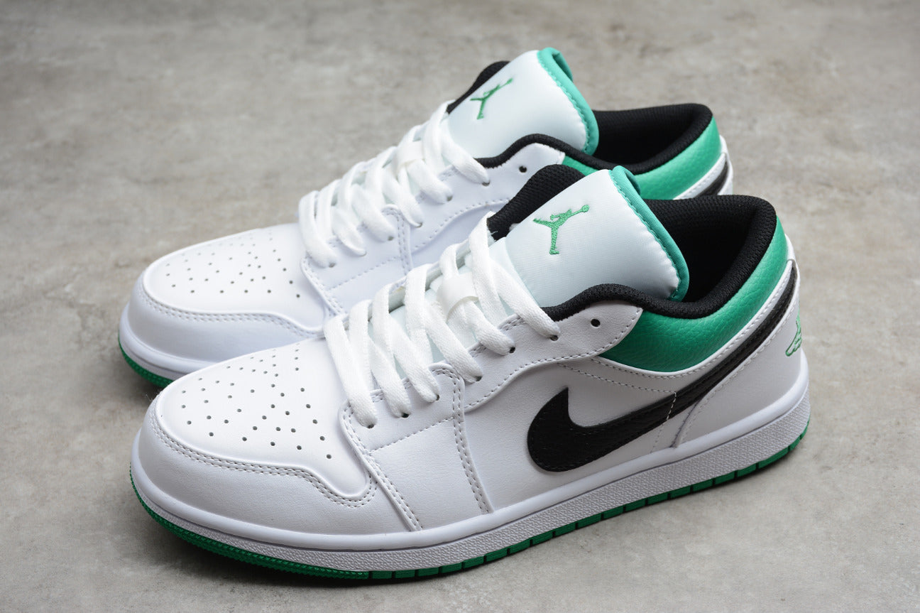 Air Jordan 1 Low White Lucky Green Black