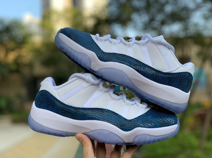 Air Jordan 11 Low Snake Skin Navy