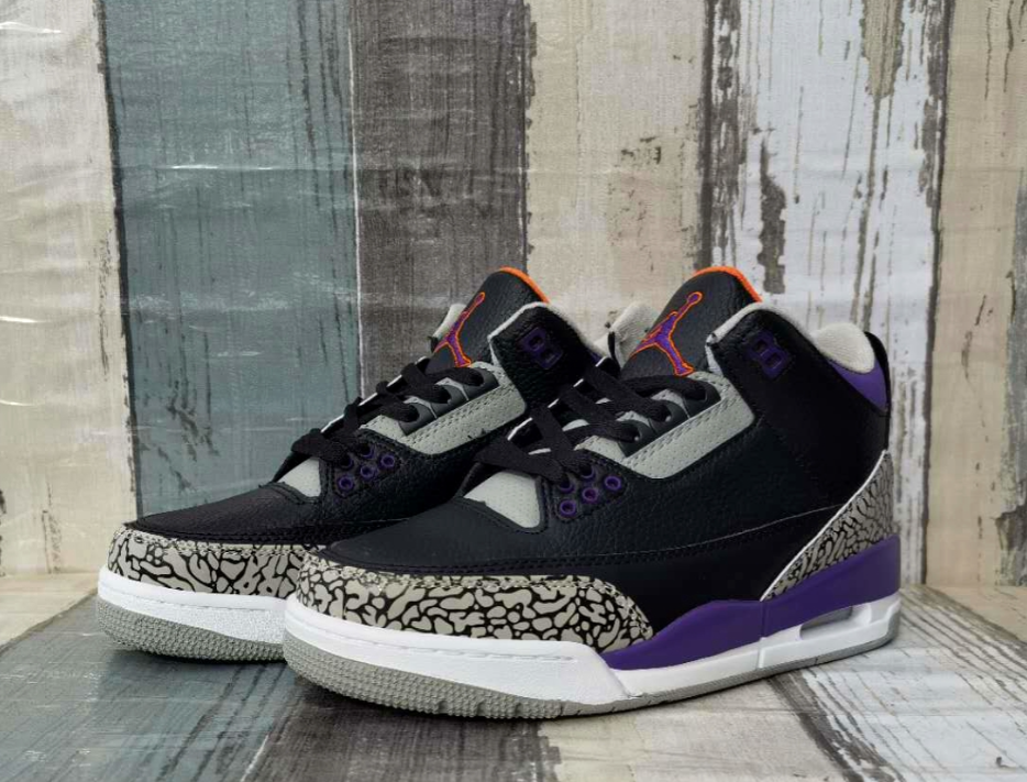 Air Jordan 3 Retro Black Court Purple