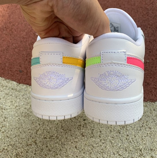 Air Jordan 1 Low GS Four-Color Mandarin Duck