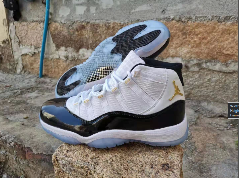 Air Jordan 11 White Black Gold