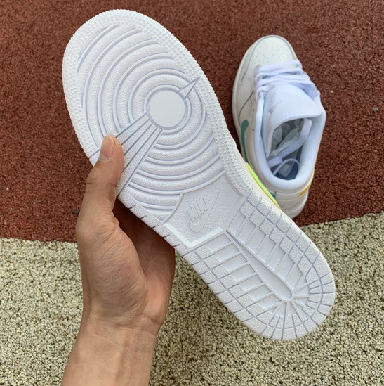 Air Jordan 1 Low GS Four-Color Mandarin Duck