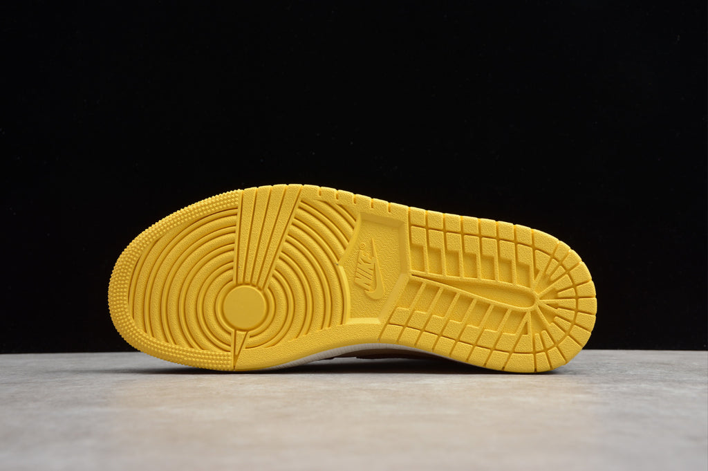 Air Jordan 1 Mid Yellow Blue Brown