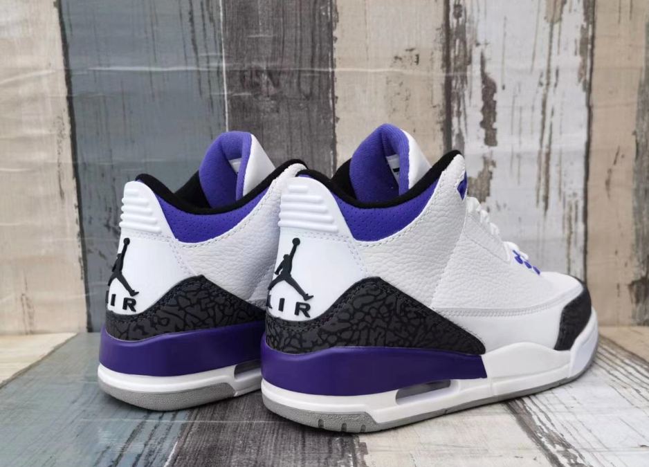 Air Jordan 3 Retro Dark Iris White Purple