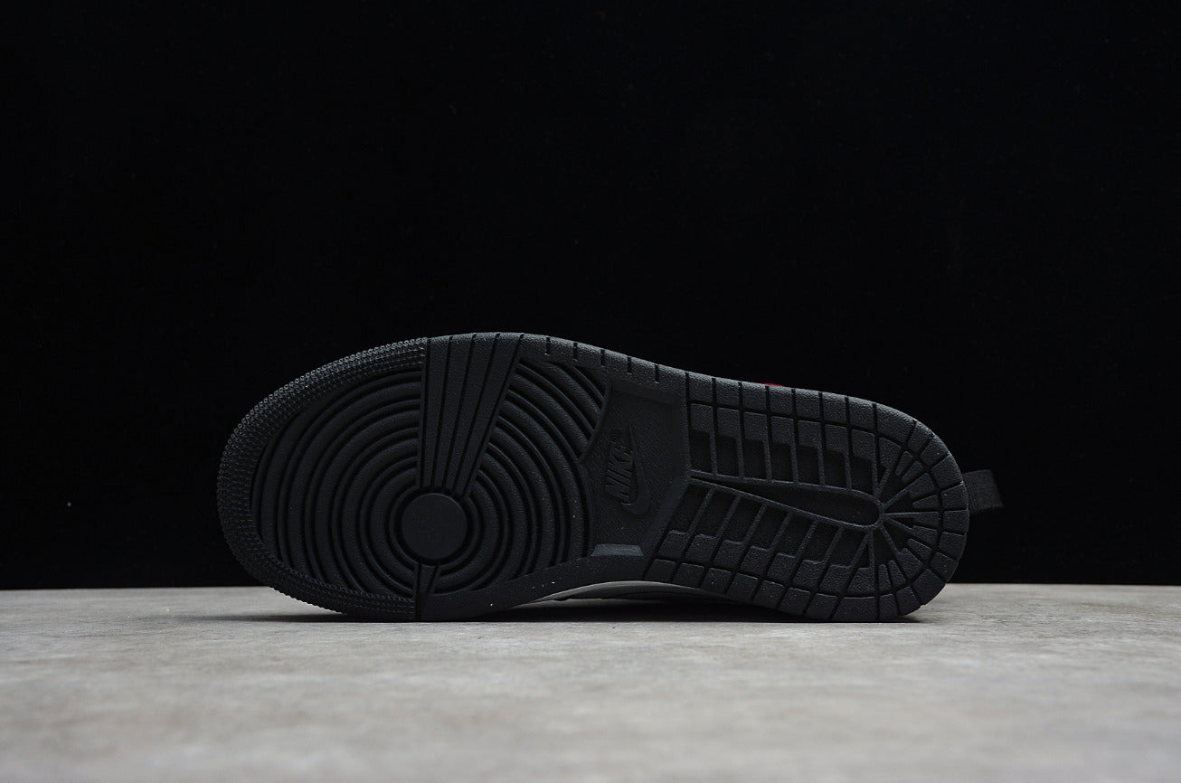 Air Jordan 1 Mid Black White Multi-Color