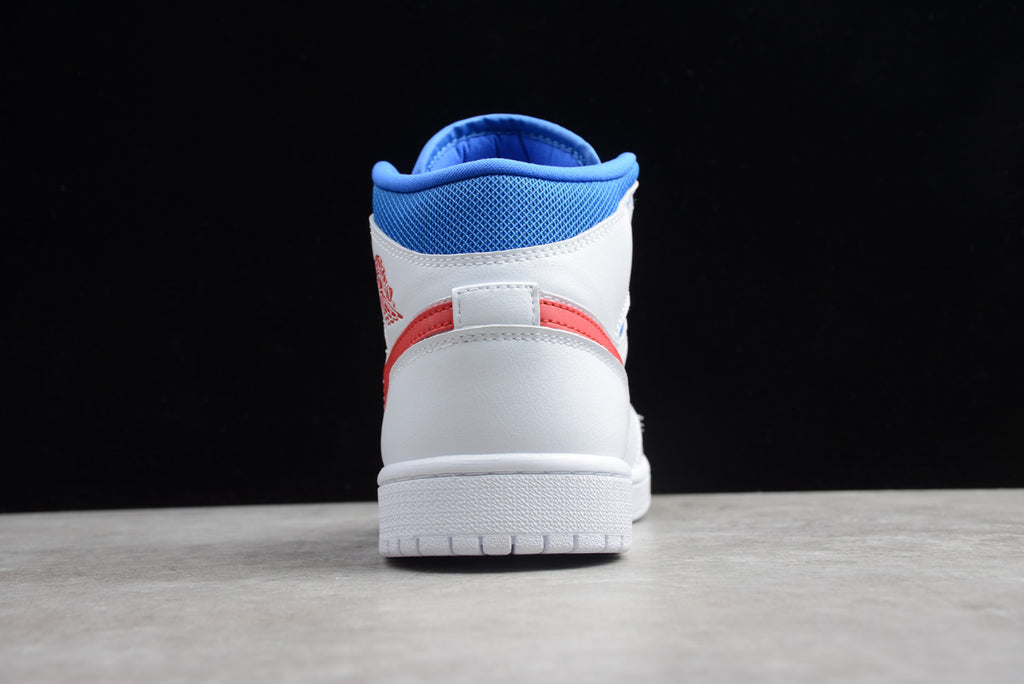 Air Jordan 1 Mid 'White Red Royal'