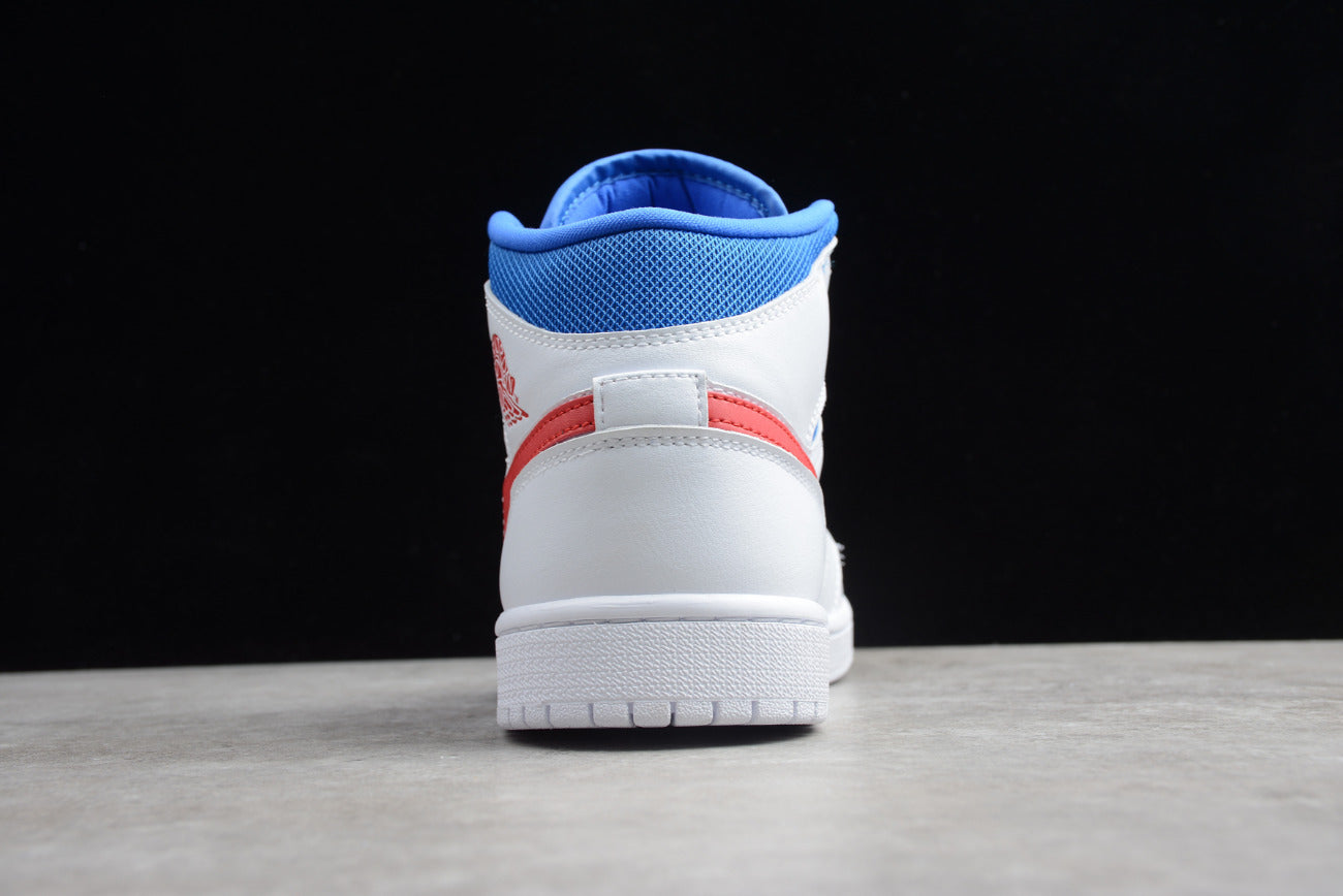 Air Jordan 1 Mid 'White Red Royal'