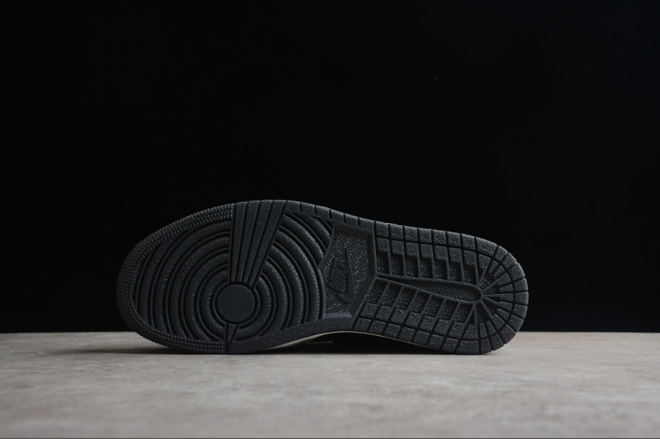 Air Jordan 1 Low Black Gray Satin