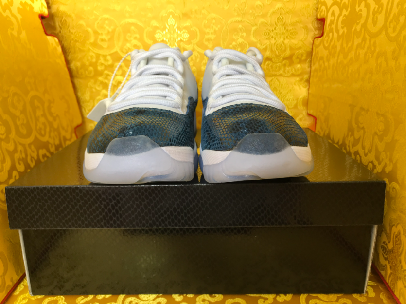 Air Jordan 11 Dark Blue Snake Pattern