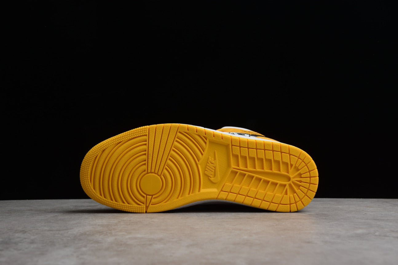 Air Jordan 1 Mid Lakers Yellow Purple