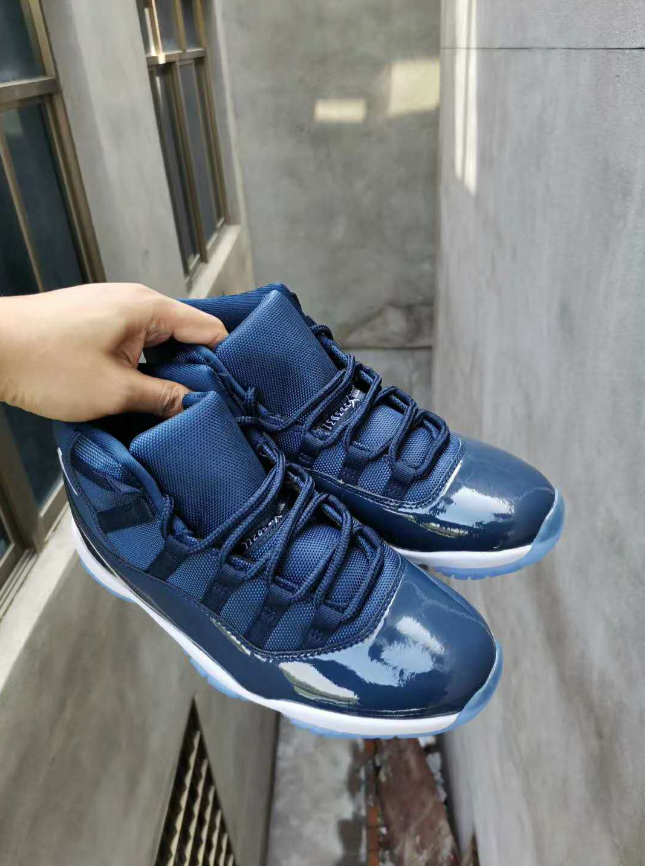 Air Jordan 11 Navy Blue And White
