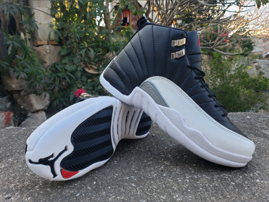Air Jordan 12 Playoffs Black White
