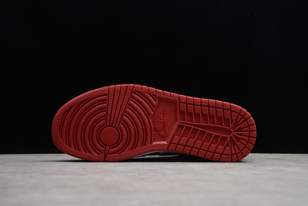 Air Jordan 1 Mid Black Red Newspaper