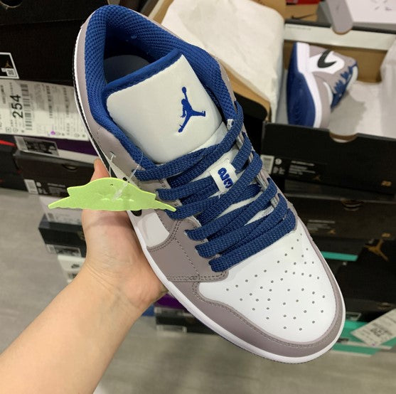 Air Jordan 1 Low Grey Blue Snake Print