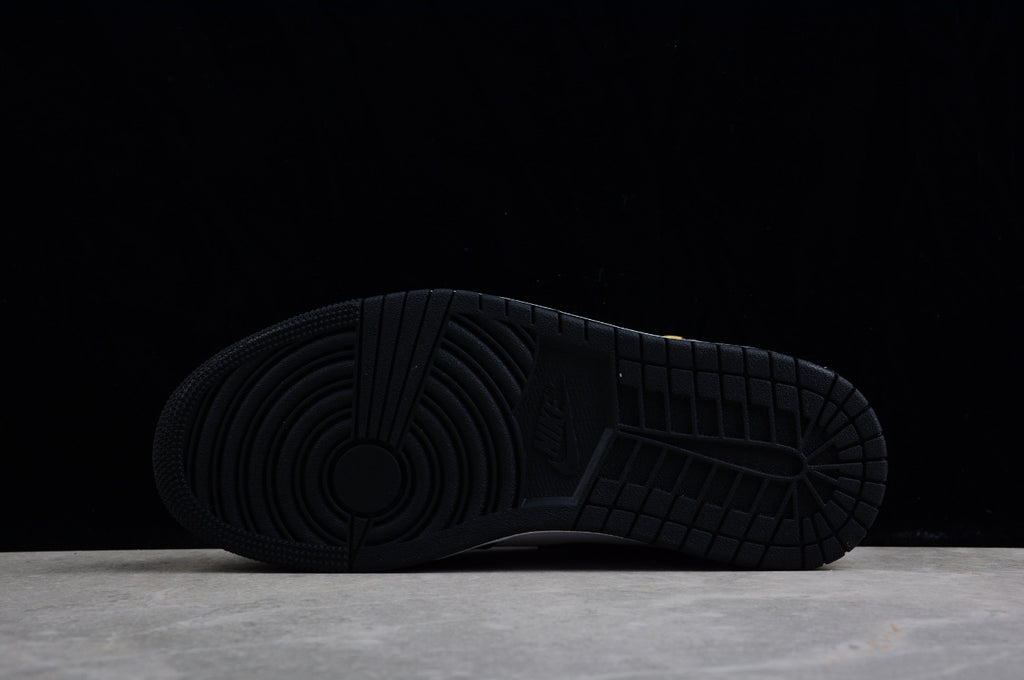 Air Jordan 1 Mid Patent Leather Black Gold