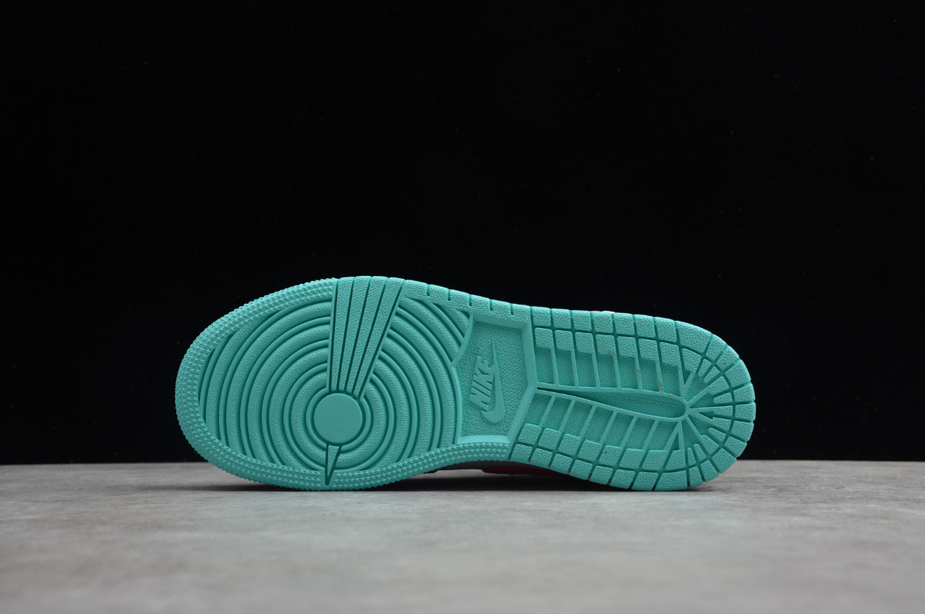 Air Jordan 1 Mid GS Aurora Green Pink