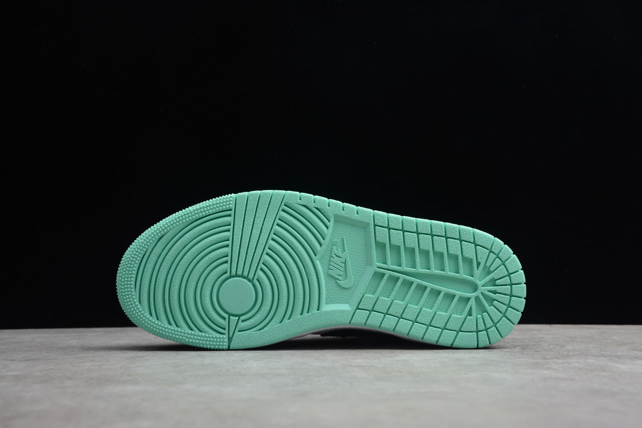 Air Jordan 1 Low Top Black Mint Green