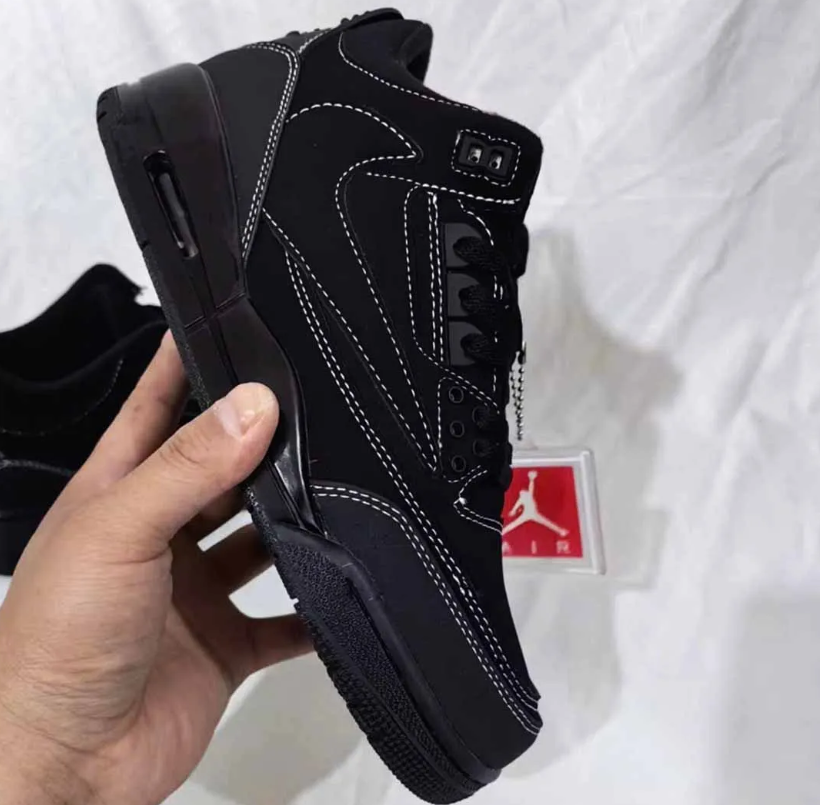 Travis Scott x AJ 3 Black Cat Shoes Sneakers