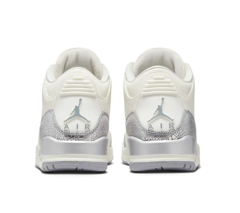 Air Jordan 3 SailMetallic Silver Shoes Sneakers