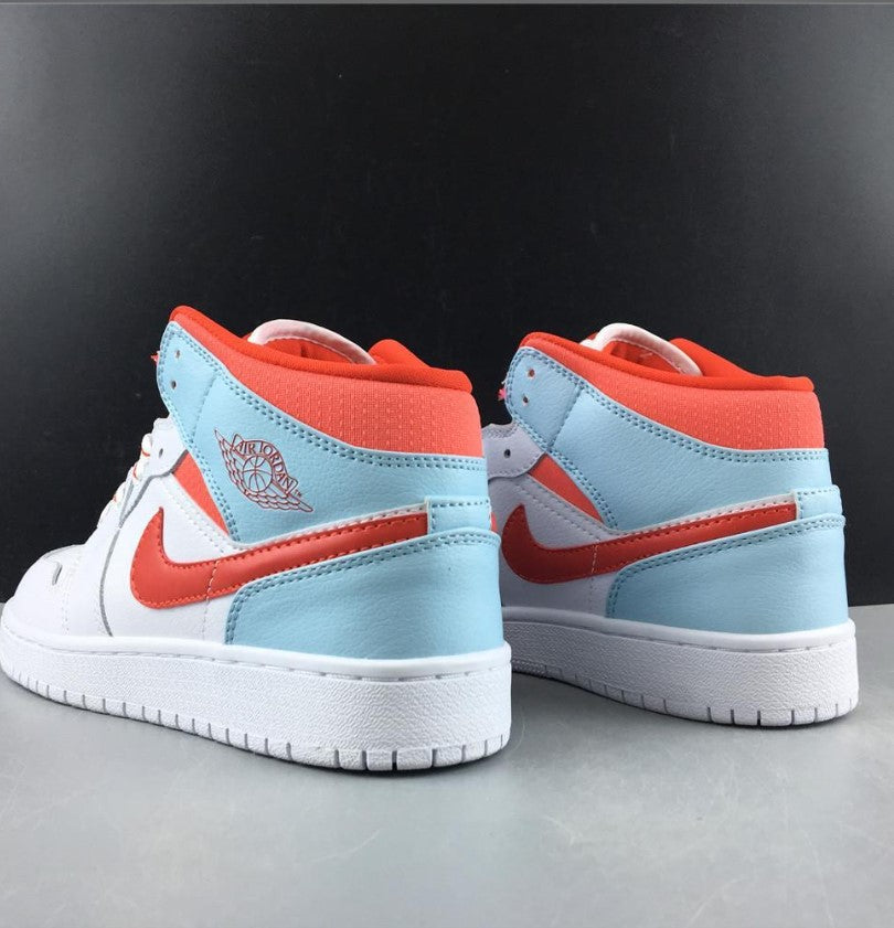 Air Jordan 1 Mid White Topaz Mist (GS) Shoes Sneakers