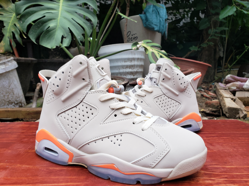 Air Jordan 6 White Orange