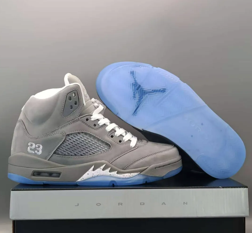 Air Jordan 5 Wolf Grey Shoes Sneakers