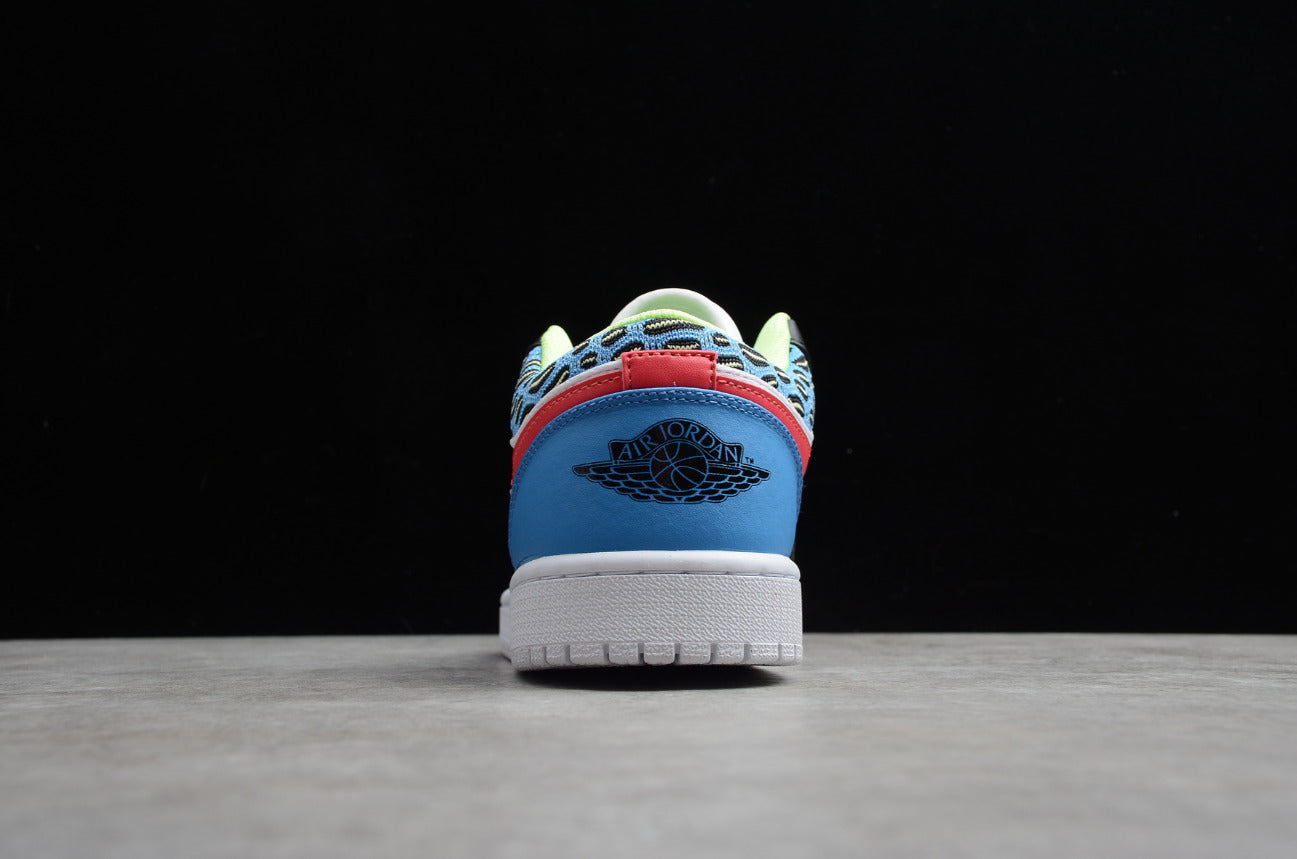 Air Jordan 1 Low Colored Eggs Black Yellow and Blue