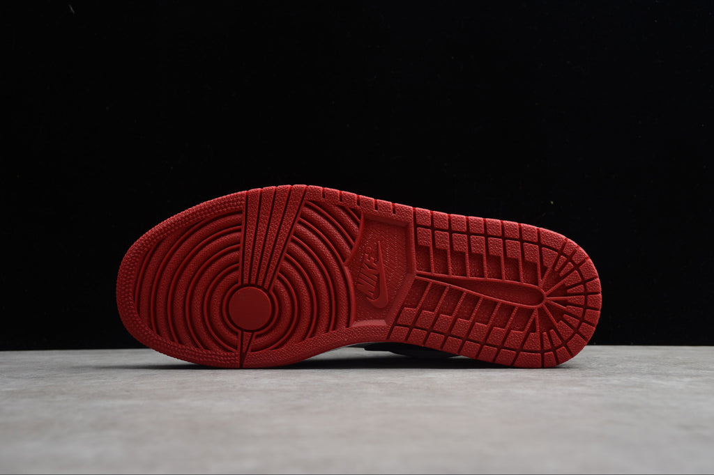 Air Jordan 1 Low Top Black Red Toe