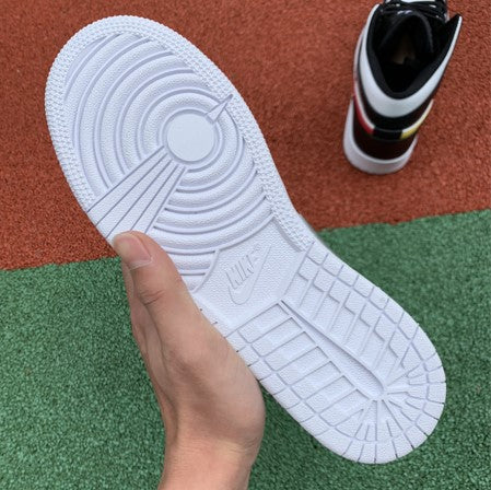 Air Jordan 1 Mid GS Black And White Mandarin