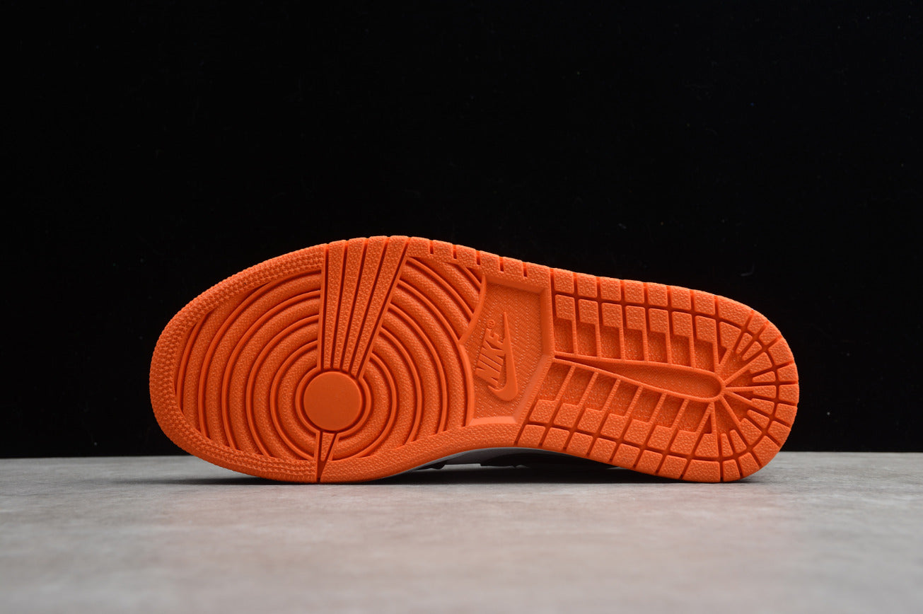 Air Jordan 1 Low Top Black Orange Buckle