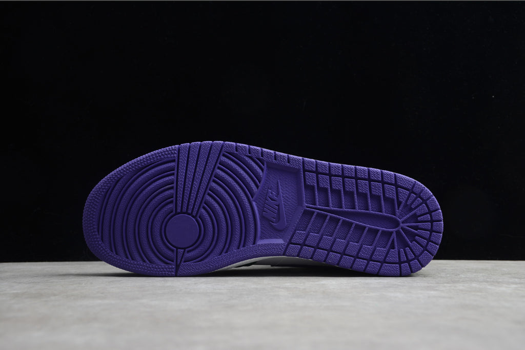 Air Jordan 1 Mid White Green Purple
