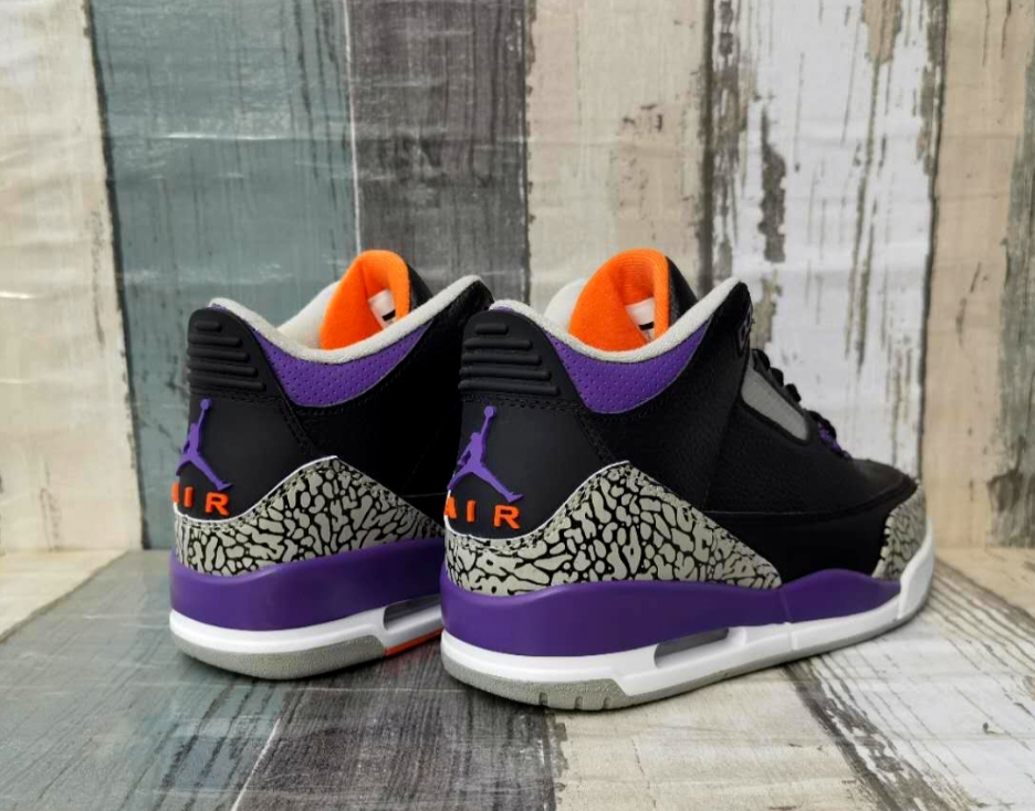 Air Jordan 3 Retro Black Court Purple