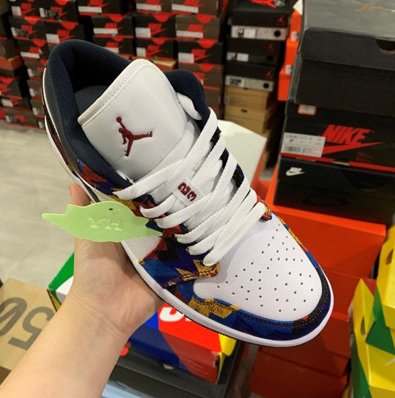 Air Jordan 1 Low Rainbow Sawtooth Blue
