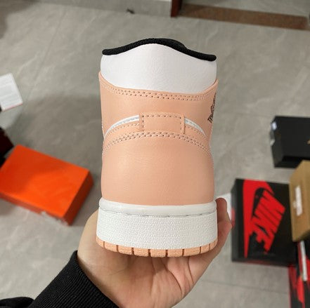 Air Jordan 1 Mid Crimson Tint Toe Cherry Blossom Pink