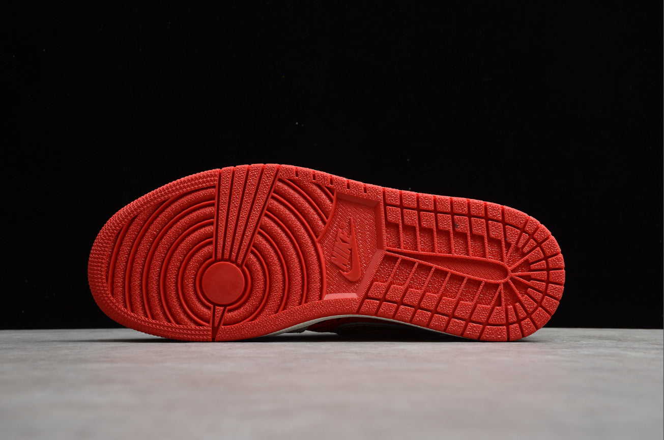 Air Jordan 1 Low White Red Poker