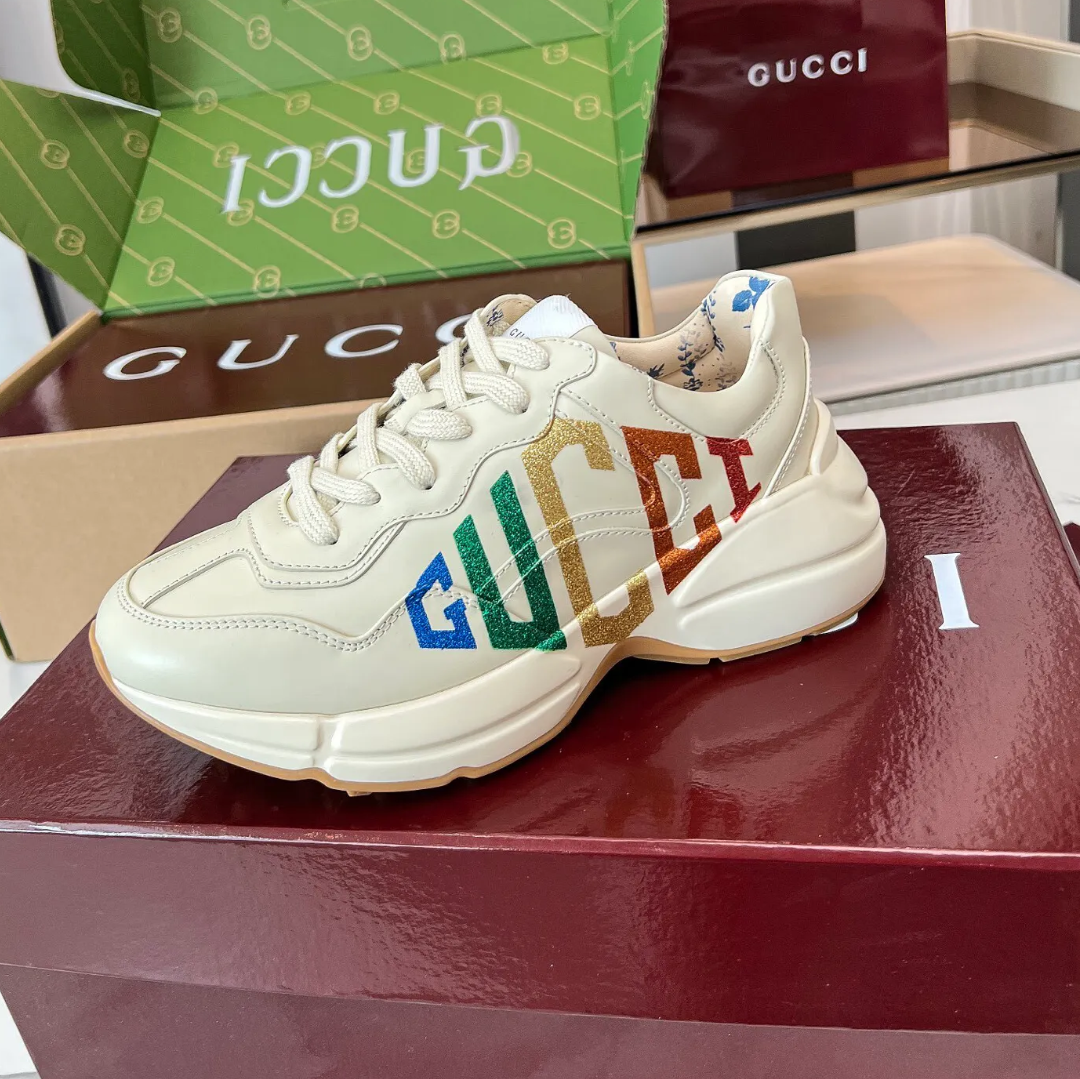GG Rhyton Monogram ‘Glitter’ Shoes Sneakers